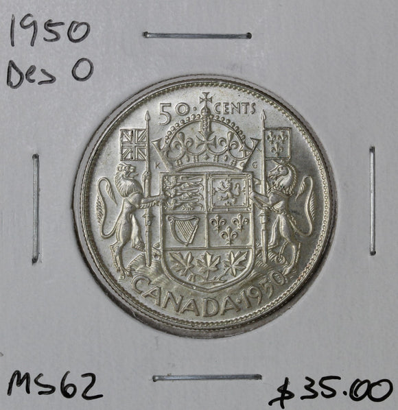 1950 - Canada - 50c - Des 0 - MS62