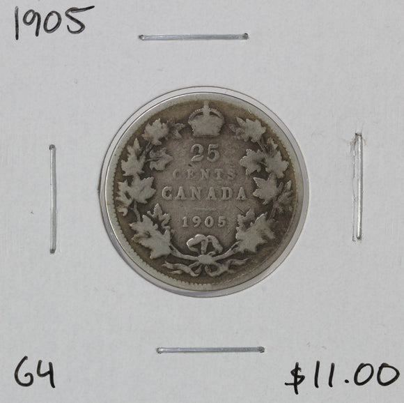 1905 - Canada - 25c - G4 - retail $11