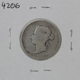 1872 H - Canada - 25c - Obv 2 - G6