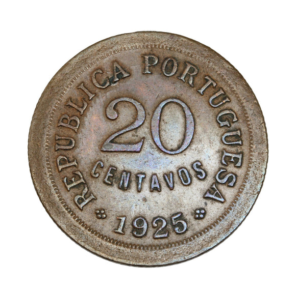 1925 - Portugal - 20 Centavos - VF30 - retail $19.75
