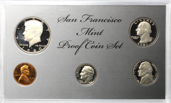 USA - 5 Coin Set - San Francisco Mint - Proof Set