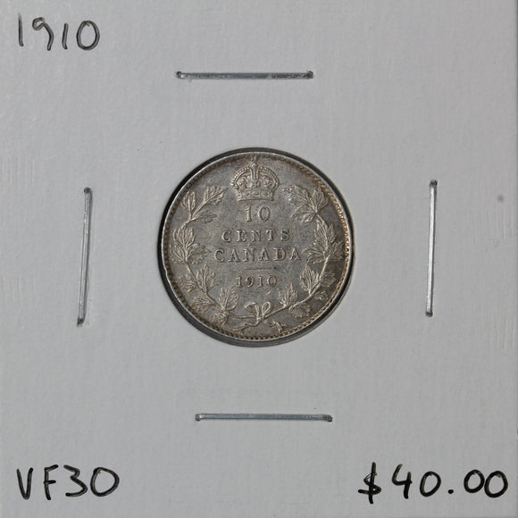 1910 - Canada - 10c - VF30 - retail $40