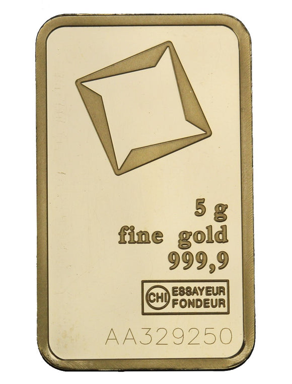 5 gram - Valcambi Suisse - Fine Gold
