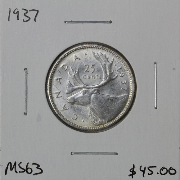 1937 - Canada - 25c - MS63 - retail $45