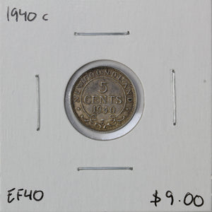 1940 c - Newfoundland - 5c - EF40