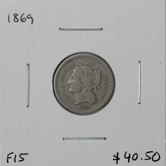 1869 - USA - 3c - F15 - retail $40.50