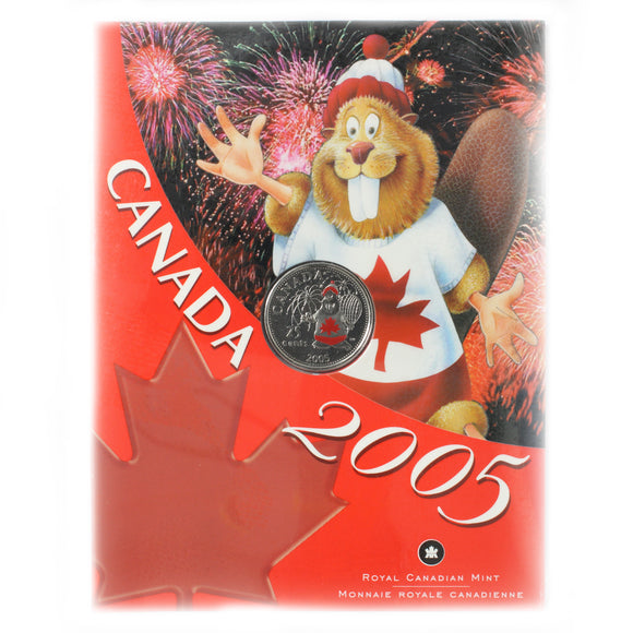 2005 P - Canada - 25c - Canada Day, Colourised - UNC - retail $12