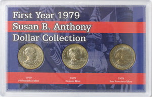 USA - 3 Coin Set - First Year 1979 Susan B. Anthony Dollar Collection