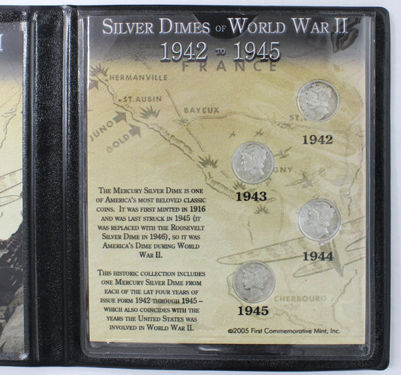 USA - 4 Coin Set - Silver Dimes of World War II
