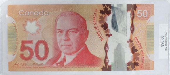 2012 - Canada - 50 Dollars - Wilkins / Poloz - Low Serial -  GMD0000589