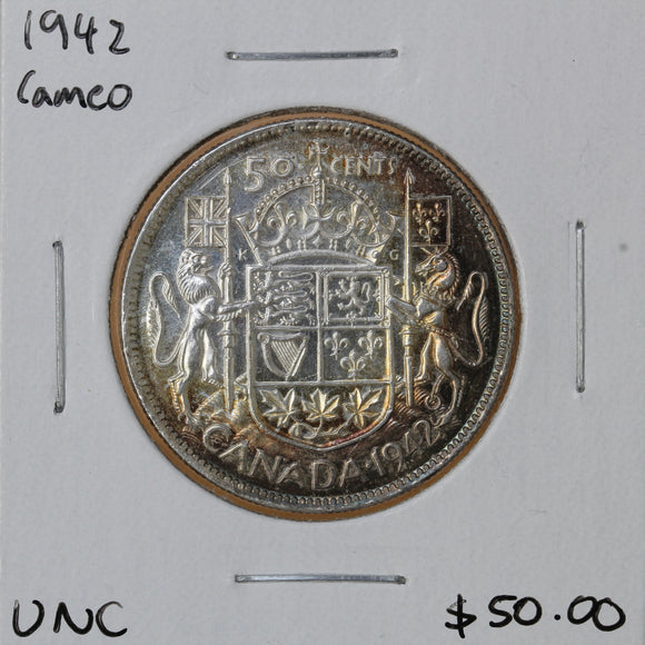 1942 - Canada - 50c - Cameo - UNC