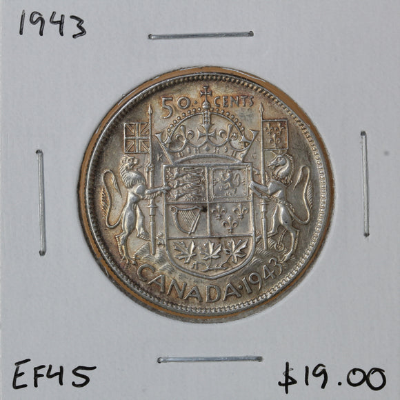 1943 - Canada - 50c - EF45 - retail $19
