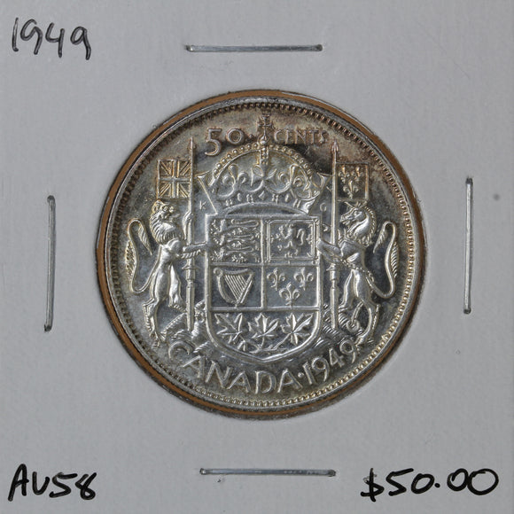 1949 - Canada - 50c - AU58 - retail $50