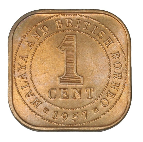 1957 - Malaya and British Borneo - 1 Cents - MS63 (BU)
