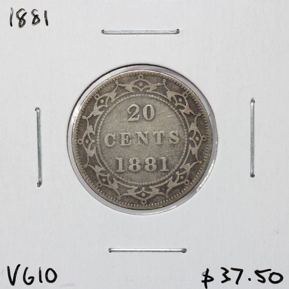1881 - Newfoundland - 20c - VG10 - retail $37.50