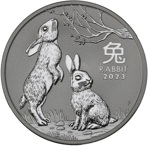 2 oz - 2023 - Lunar Year of the Rabbit - Fine Silver
