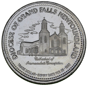 1982 - Grand Falls - $1 Municipal Trade Token - UNC