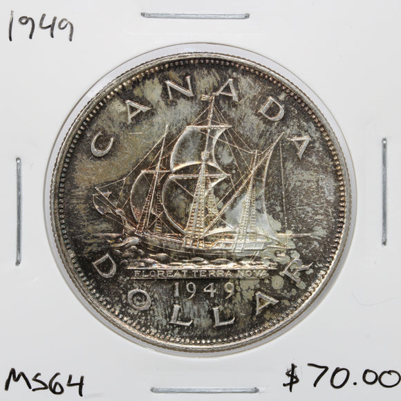 1949 - Canada - $1 - MS64 - retail $70