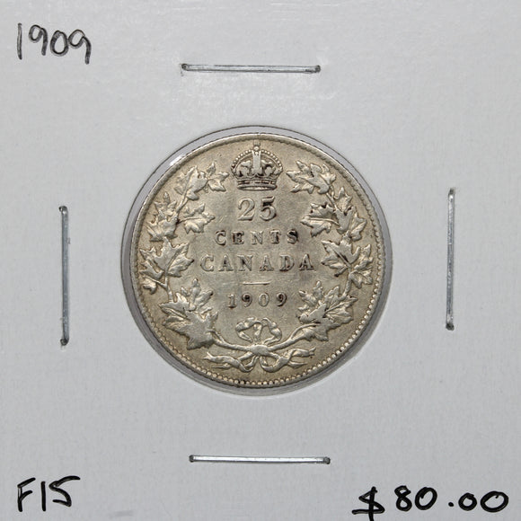 1909 - Canada - 25c - F15 - retail $80