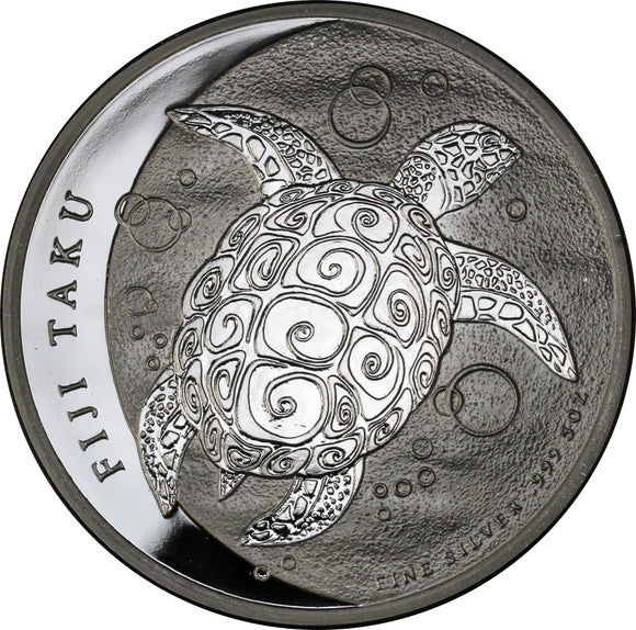 5 oz - Fiji Taku Turtle - Fine Silver