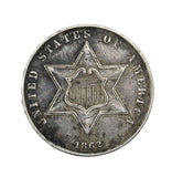 1862 - USA - 3c - Silver - EF40