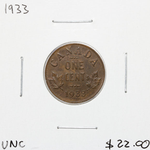 1933 - Canada - 1c - UNC - retail $22