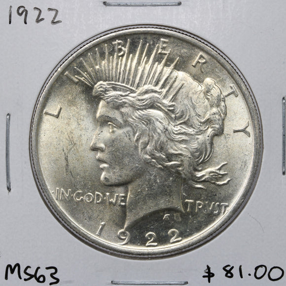 1922 - USA - $1 - MS63 - Retail $81