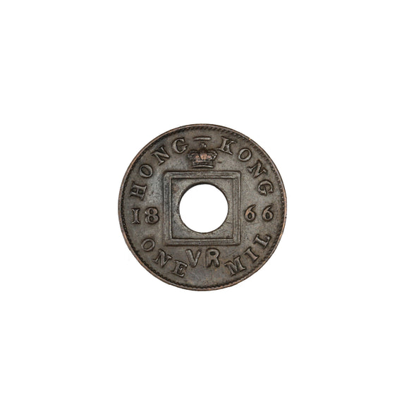 1866 - Hong Kong - 1 Mil - VF20
