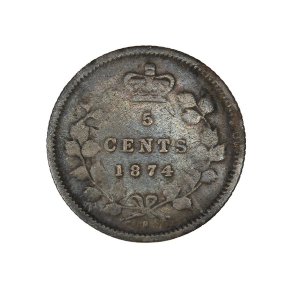 1874 H - Canada - 5c - SD Plain 4 - G6