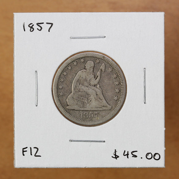 1857 - USA - 25c - F12