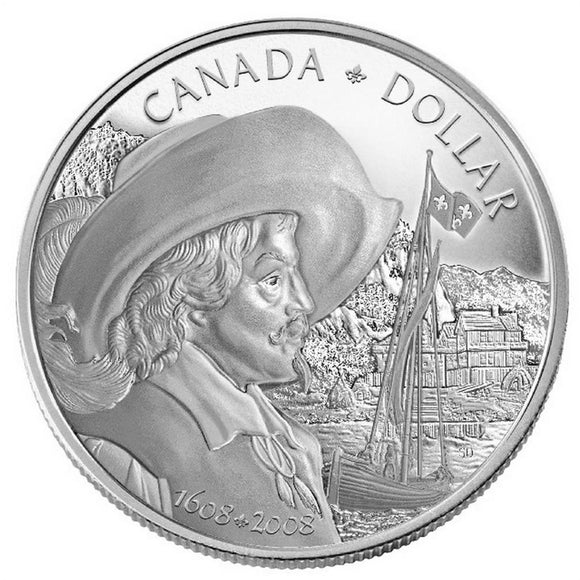2008 - Canada - $1 - 400th Anniv. Quebec City - Proof <br> (no sleeve, box and COA)