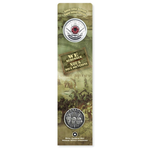 2005 - Canada - 25c - P - Remembrance Day Poppy, Colourised Bookmark and Lapel Pin