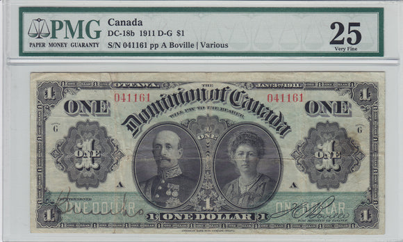 1911 - Dominion of Canada - 1 Dollar - VF25 PMG