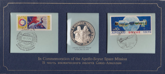 1975 Apollo-Soyuz Space Mission Coin & Stamp Set