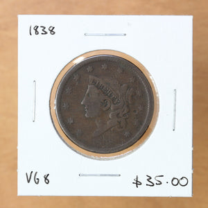 1838 - USA - 1c - VG8