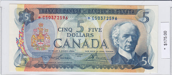 1972 - Canada - 5 Dollars - Lawson / Bouey - *CS 0372596