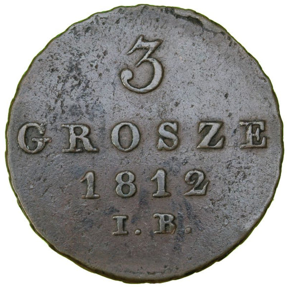 1812 - Poland -  3 Grosze - IB