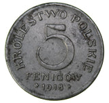 1918 - Poland -  5 Pfennig - FF