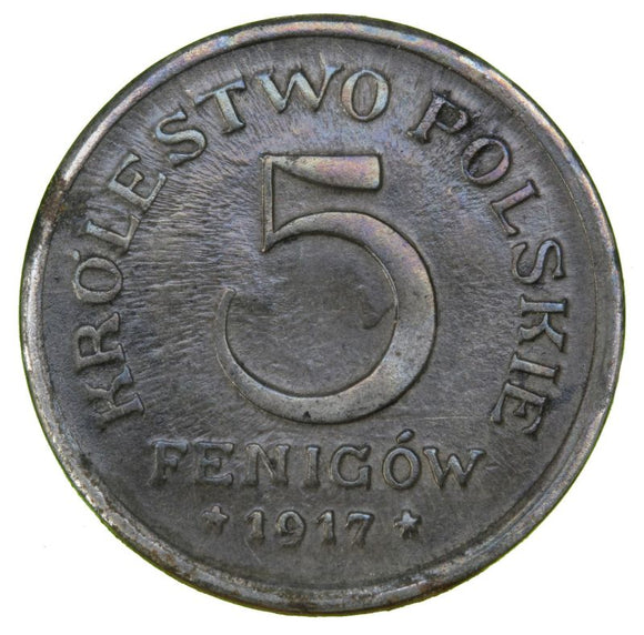 1917 - Poland -  5 Pfennig - FF