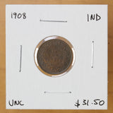 1908 - India - 1/12 Anna - UNC - retail $31.50