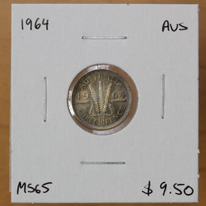 1964 - Australia - 3 Pence - MS65