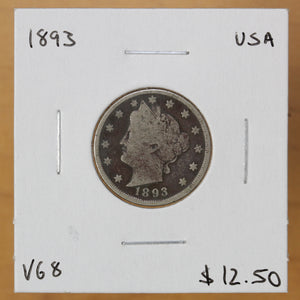 1893 - USA - 5c - VG8 - retail $12.50