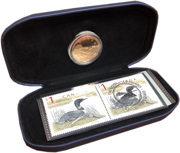 2000 - Canada - The Loon 2000 - Coin & Stamp Set