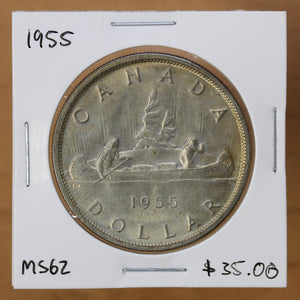 1955 - Canada - $1 - MS62 - retail $35