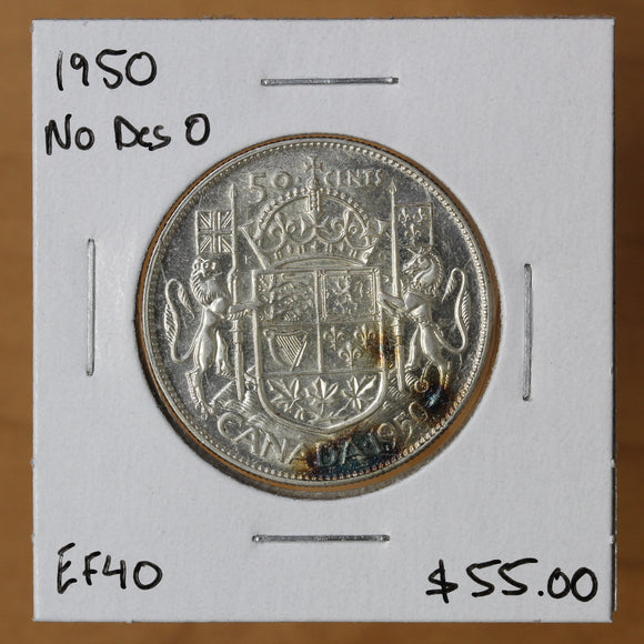 1950 - Canada - 50c - No Des 0 - EF40 - retail $55