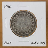 1896 - Newfoundland - 50c - VG10 - retail $27.50