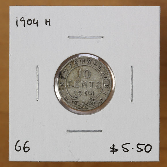 1904 H - Newfoundland - 10c - G6 - retail $5.50