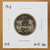 1912 - Newfoundland - 20c - F15 - retail $15