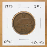 1935 - Ireland - 1/2 Penny - EF40 - retail $20