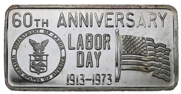 1 oz - Great Lakes Mint - Labor Day 1973 - Fine Silver Bar – MK Coins